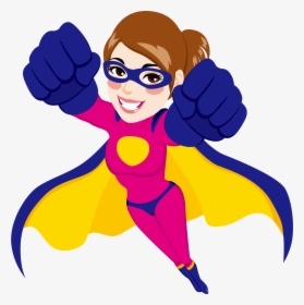 Superhero Flying Female The Superwoman Cartoon Superman - Flying Superhero Cartoon, HD Png Download, Transparent PNG