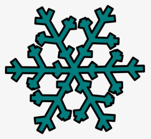 Snowflakes Clipart Teal - Transparent Background Snowflake Cartoon, HD Png Download, Transparent PNG