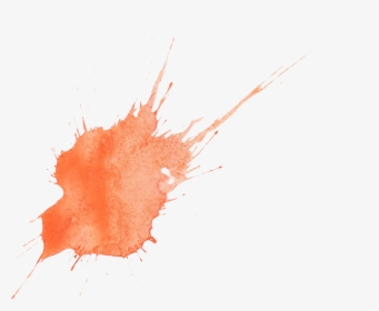 Watercolor Paint Splatters Orange, HD Png Download, Transparent PNG