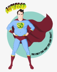 Transparent Superhero Dad Clipart - Superman, HD Png Download, Transparent PNG