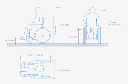 Silla De Ruedas Wheelchair Fauteuil Roulant Rollstuhl - Medidas Silla De Ruedas, HD Png Download, Transparent PNG