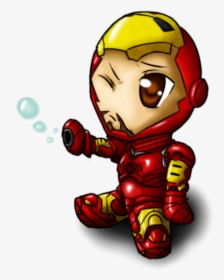 Iron Man Cute Cartoon , Png Download - Chibi Iron Man Cute, Transparent Png, Transparent PNG