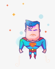 Superman Illustration Creative Transprent Png Superhero - Illustration, Transparent Png, Transparent PNG