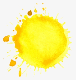 Watercolor Yellow Splash Png - Yellow Circle Brush Png, Transparent Png, Transparent PNG