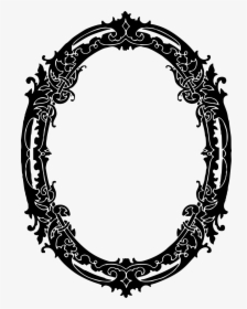 Mirror, Black Mirror, Vintage, Retro, Design - Victorian Silhouette Frame, HD Png Download, Transparent PNG