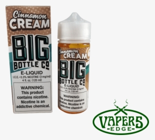 Cinnamon Cream By Big Bottle Co Eliquid *clearance* - Bottle, HD Png Download, Transparent PNG
