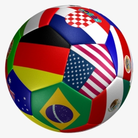 Flag Futebol Promotional Soccer Ball - Soccer Ball With Countries, HD Png Download, Transparent PNG