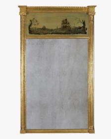 Regency Gilt Wood Mirror With Eglomise Panel   Class - Antique, HD Png Download, Transparent PNG