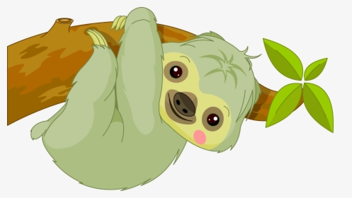 Sloth Png - Cute Cartoon Baby Sloths, Transparent Png, Transparent PNG