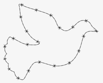 Diagram,line Art,line - Barbed Wire Dove, HD Png Download, Transparent PNG