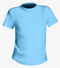 Blue Male Shirt Png Clipart - Light Blue Shirt Clipart, Transparent Png, Transparent PNG