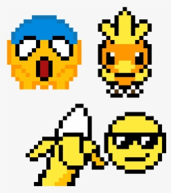 Transparent Banana Emoji Png - Pixel Art Smiley Face, Png Download, Transparent PNG