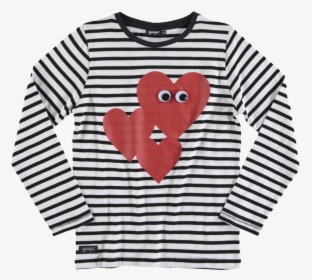 Yporqué Heart Eyes Striped Tee - Ovo Striped Long Sleeve, HD Png Download, Transparent PNG