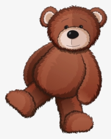 Gummy Bear Clipart Stuffed Animal Brown Teddy Clip - Brown Teddy Bear Drawing, HD Png Download, Transparent PNG