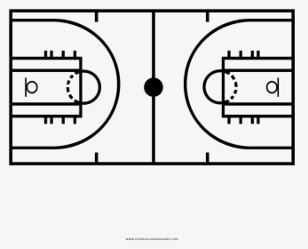 11 Basketball Court Coloring - Basketball Court, HD Png Download, Transparent PNG