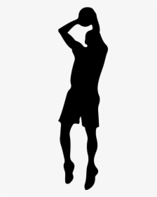 Basketball Court Jersey Wall Decal - Basketball Player Silhouette Png, Transparent Png, Transparent PNG