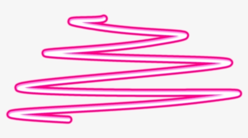 Neon Light Png - Neon Pink Squiggly Line, Transparent Png, Transparent PNG