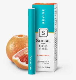 Social Cbd Blends Revive Grapefruit - Social Cbd Lavender Vape, HD Png Download, Transparent PNG