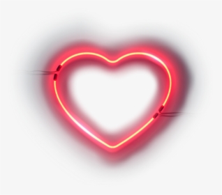#mq #red #light #lights #hearts #heart #neon - Red Light Heart Png, Transparent Png, Transparent PNG
