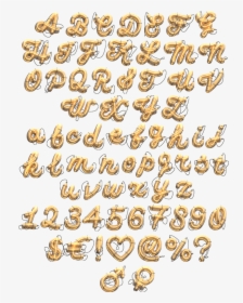 Retro Neon Golden Typeface - Transparent Gold Alphabet Fonts, HD Png Download, Transparent PNG