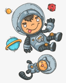 Astronaut Clipart Solar System - Kid Astronaut Png, Transparent Png, Transparent PNG