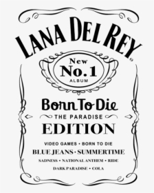 Jack Daniels Logo Png - Lana Del Rey T Shirt Jack Daniels, Transparent Png, Transparent PNG