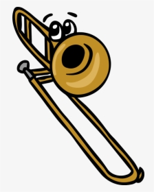 Transparent Trombone Clipart - Cartoon Picture Of Trombone, HD Png Download, Transparent PNG