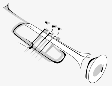 Transparent Trumpet Jazz - Trumpet Line Art, HD Png Download, Transparent PNG