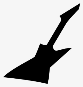 Electric Guitar Silhouette - Heavy Metal Icons Png, Transparent Png, Transparent PNG