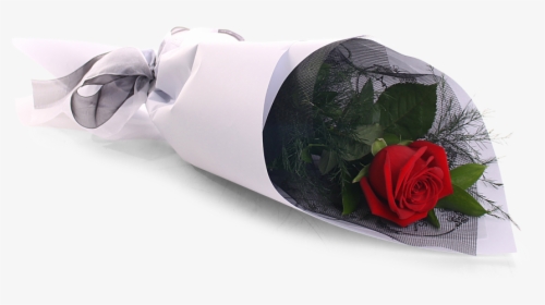 Single Red Rose - Single Red Rose Bouquet, HD Png Download, Transparent PNG