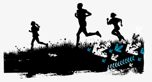 Running Silhouette Sport Illustration - Silhouettes Of People Running, HD Png Download, Transparent PNG