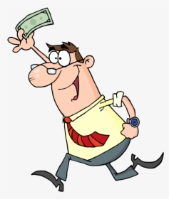 People Running With Money , Transparent Cartoons - People Running With Money Cartoon, HD Png Download, Transparent PNG