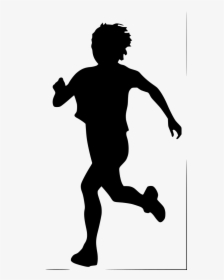 Running - Boy Running Away Silhouette, HD Png Download, Transparent PNG