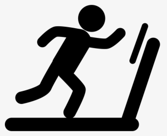Man Running On Treadmill Machine - Stick Figure Running On Treadmill, HD Png Download, Transparent PNG