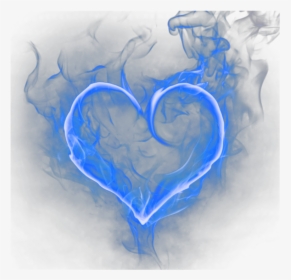 Ftestickers Heart Fire Flames Bluefire - Blue Fire Heart Png, Transparent Png, Transparent PNG