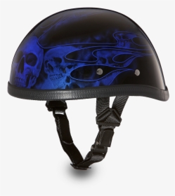 Eagle W/ Skull Flames Blue Daytona Helmets - Motorcycle Helmet, HD Png Download, Transparent PNG