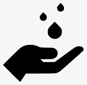 Hand Rain Drops Water Comments - Water Dro In Hand Png, Transparent Png, Transparent PNG