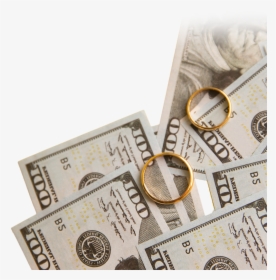 Hundred Dollar Bills And Wedding Rings - Cash, HD Png Download, Transparent PNG