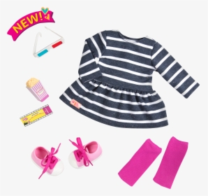 Movie Night Outfit For 18-inch Dolls - Madness Stripe T Shirt, HD Png Download, Transparent PNG
