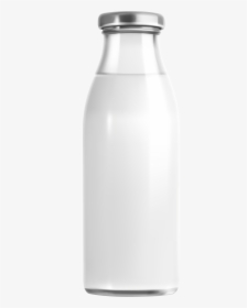Image Black And White Stock Water Glass Realistic Bottled - Milk Bottle Glass Png, Transparent Png, Transparent PNG