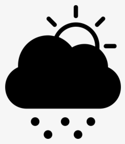 Cold Stormy Day Weather Symbol Of Dark Cloud Hiding - Cloud With Lightning Drawing, HD Png Download, Transparent PNG