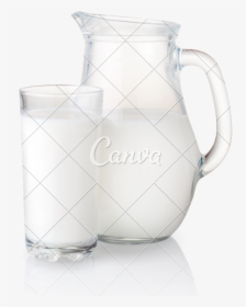 Transparent Milk Jug Clipart - Milk In Glass Jug, HD Png Download, Transparent PNG
