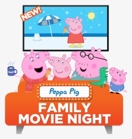 Family Movie Night - Peppa Pig Family Movie Night, HD Png Download, Transparent PNG