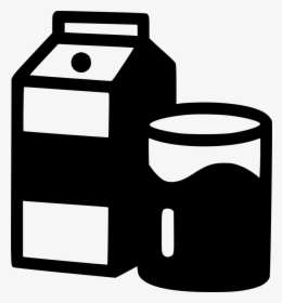 Milk Juice Carton And Glass, HD Png Download, Transparent PNG