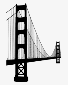 Transparent Bridge Silhouette Png - Golden Gate Bridge, Png Download, Transparent PNG