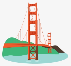 Image Of Bridges Clipart 0 Golden Gate Bridge Clipart - San Francisco Bridge Clipart, HD Png Download, Transparent PNG