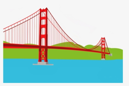 Golden Gate Bridge Clipart Golden Gate Bridge Crissy - Golden Gate Bridge, HD Png Download, Transparent PNG