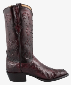 Lucchese Ostrich Cowboy Boots Black Cherry, HD Png Download, Transparent PNG