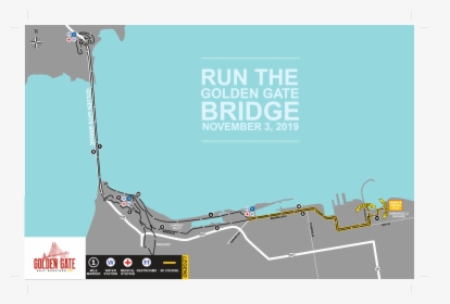 Golden Gate Half Marathon Map, HD Png Download, Transparent PNG