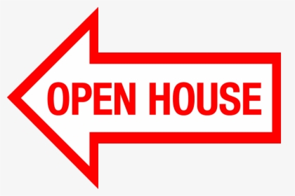 Transparent Yard Sign Png - Open House Arrow Signs, Png Download, Transparent PNG